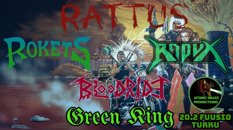 Atomic Mass Vol. 1 poster – Rattus at Fuusio, Turku 20.2.2026